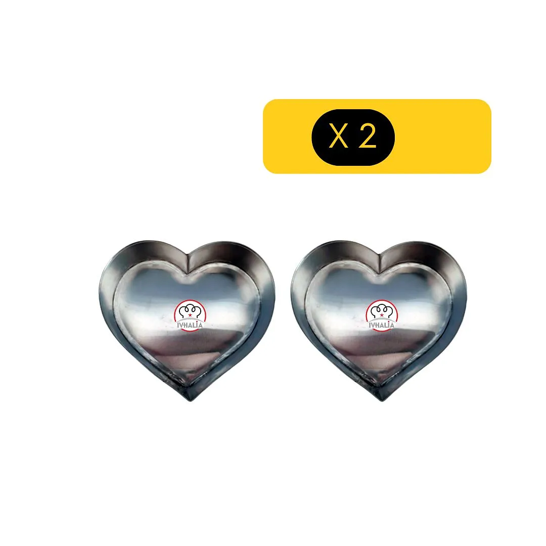 Pack de 2 Mini Molde Corazón 16 x 8