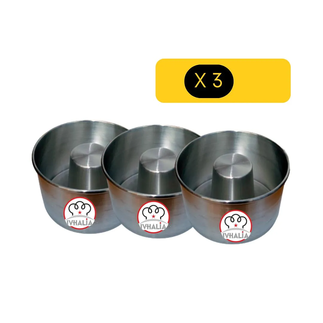 Pack de 3 Mini Savarin Ivhalia 13 x 8 cm