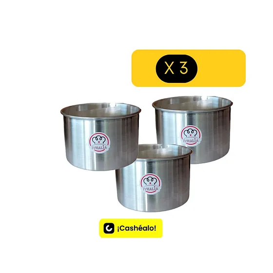 Pack de 3 Mini Cake Ivhalia de 13 x 8