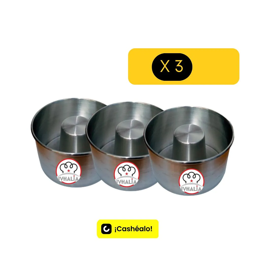 Pack de 3 Mini Savarin Ivhalia 13 x 8 cm