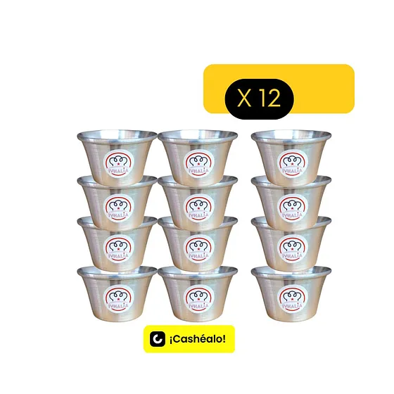 Pack de 12 Mini  Muffin Ivhalia 8 x 5 cm