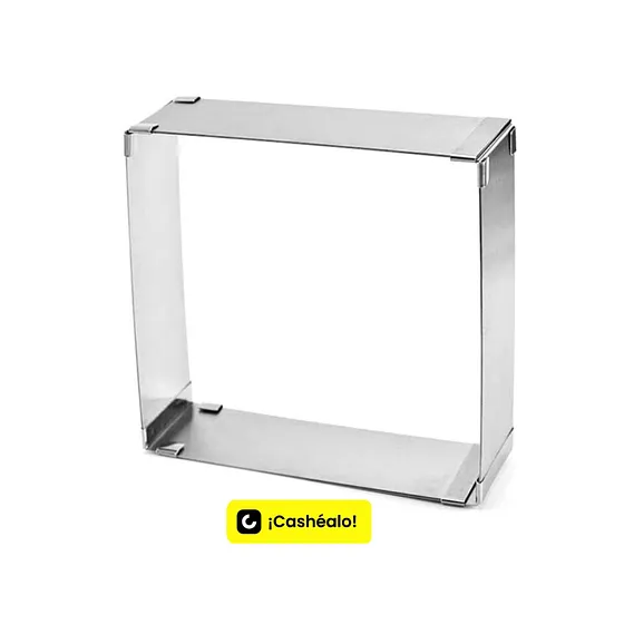 Molde Cuadrado Ajustable 15 cm - 18 cm x 5 cm