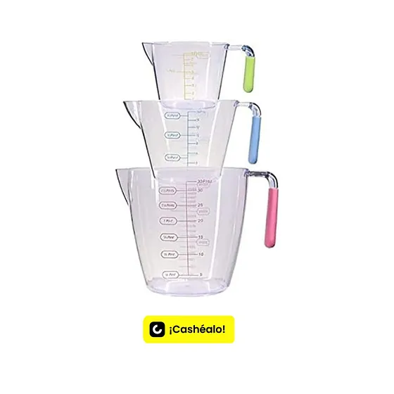Juego de Tazas Medidoras 200, 400, 900 ML