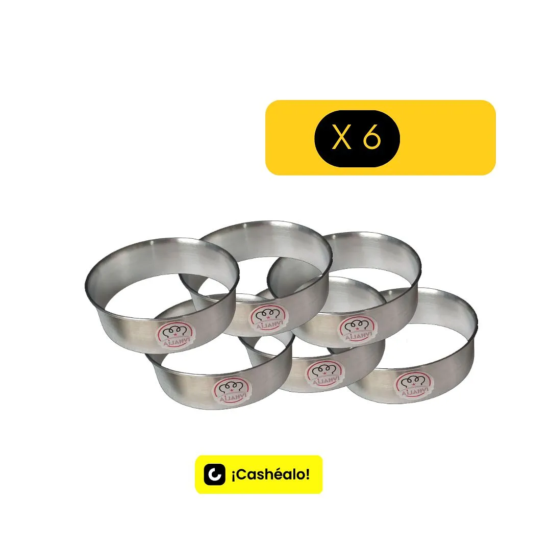 Pack de 6 Cortadores Ivhalia  12 x 4 cm