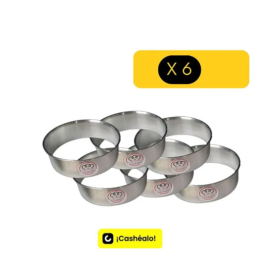Pack de 6 Cortadores Ivhalia  12 x 4 cm