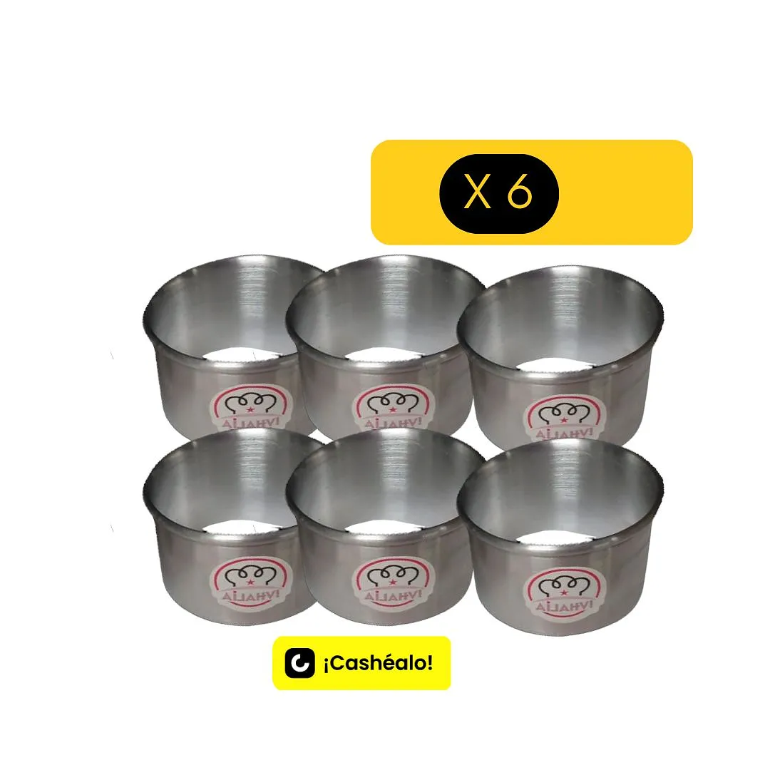 Pack de 6 Cortadores Ivhalia  7 x 4 cm