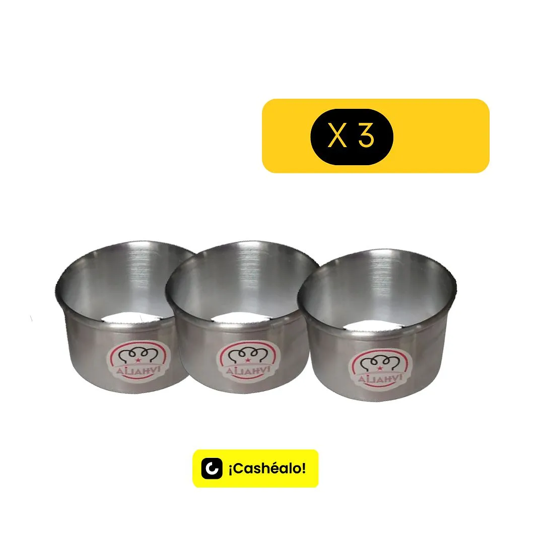 Pack de 3 Cortadores Ivhalia  7 x 4 cm