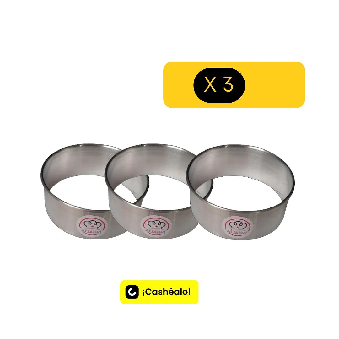 Pack de 3 Cortadores Ivhalia  10 x 4 cm
