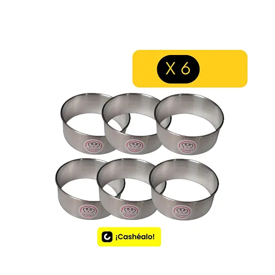 Pack de 6 Cortadores Ivhalia  10 x 4 cm